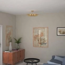 Discount ❤️ Patriot Lighting® Nikko Gold Semi-Flush Mount Ceiling Light 🧨 -Patriot Lighting Sales C0228 L1