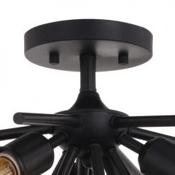 Discount ⭐ Patriot Lighting® Estelle Matte Black 3 Light Semi-Flush Mount Ceiling Light 😀 -Patriot Lighting Sales C0249 1