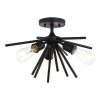 Discount ⭐ Patriot Lighting® Estelle Matte Black 3 Light Semi-Flush Mount Ceiling Light 😀 -Patriot Lighting Sales C0249
