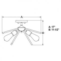 Discount ⭐ Patriot Lighting® Estelle Matte Black 3 Light Semi-Flush Mount Ceiling Light 😀 -Patriot Lighting Sales C0249 DWG