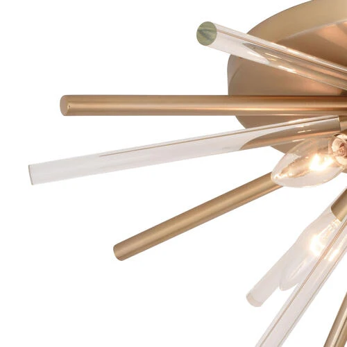 Outlet ❤️ Patriot Lighting® Aria Natural Brass Flush Mount Ceiling Light 🌟 4 Outlet ❤️ Patriot Lighting® Aria Natural Brass Flush Mount Ceiling Light 🌟 - Image 2