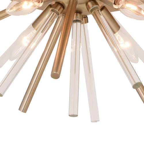 Outlet ❤️ Patriot Lighting® Aria Natural Brass Flush Mount Ceiling Light 🌟 5 Outlet ❤️ Patriot Lighting® Aria Natural Brass Flush Mount Ceiling Light 🌟 - Image 3