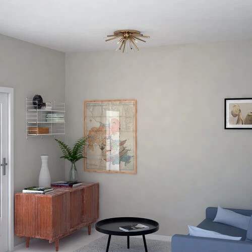 Outlet ❤️ Patriot Lighting® Aria Natural Brass Flush Mount Ceiling Light 🌟 6 Outlet ❤️ Patriot Lighting® Aria Natural Brass Flush Mount Ceiling Light 🌟 - Image 4