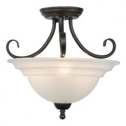 Brand new ❤️ Patriot Lighting® Babylon Oil Burnished Bronze Semi-Flush Mount Ceiling Light ⭐