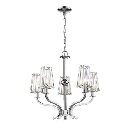 Cheapest 🥰 Patriot Lighting® Elegant Home Erida Chrome 5-Light Chandelier 👍 4 Cheapest 🥰 Patriot Lighting® Elegant Home Erida Chrome 5-Light Chandelier 👍 - Image 2