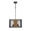 Best Pirce ✨ Patriot Lighting® Elegant Home Finn III Black Rustic Wood Cage Pendant 😀 -Patriot Lighting Sales FinnIII Front