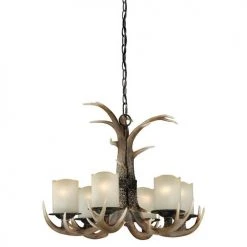 Budget 😍 Patriot Lighting® Yoho Black Walnut 6 Light Chandelier ✨