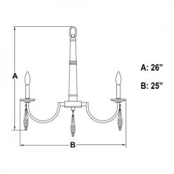 New 🛒 Patriot Lighting® Hoyne Polished Nickel 5 Light Chandelier ❤️ -Patriot Lighting Sales H0243 DWG