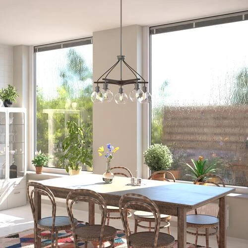 Best Sale ✔️ Patriot Lighting® Avondale Satin Nickel 5 Light Chandelier 🌟 7 Best Sale ✔️ Patriot Lighting® Avondale Satin Nickel 5 Light Chandelier 🌟 - Image 5