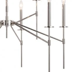 Flash Sale 🌟 Patriot Lighting® Kedzie Polished Nickel 9 Light Chandelier 🤩 -Patriot Lighting Sales H0260 3