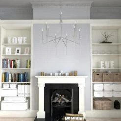 Flash Sale 🌟 Patriot Lighting® Kedzie Polished Nickel 9 Light Chandelier 🤩 -Patriot Lighting Sales H0260 L1