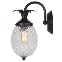 Best deal 🔔 Patriot Lighting® Pineapple Matte Black Outdoor Wall Light ✨ -Patriot Lighting Sales IOL557BK Mside
