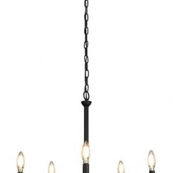 Promo 🎉 Patriot Lighting® Cura Black 5-Light Chandelier ✨ 6 Promo 🎉 Patriot Lighting® Cura Black 5-Light Chandelier ✨ -Patriot Lighting Sales Kichler 82348 Menards 3518700 Side