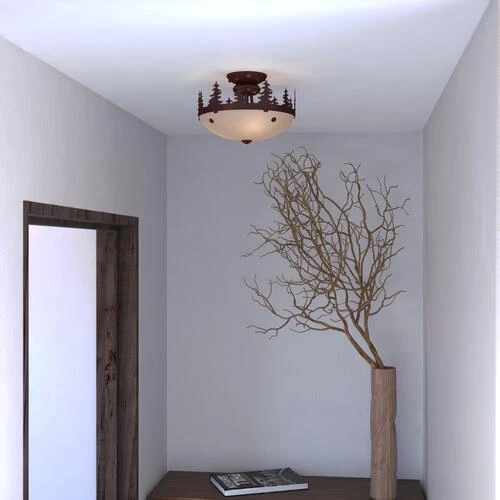 Best Sale 💯 Patriot Lighting® Yosemite Burnished Bronze 2 Light Semi-Flush Mount Ceiling Light 🥰 4 Best Sale 💯 Patriot Lighting® Yosemite Burnished Bronze 2 Light Semi-Flush Mount Ceiling Light 🥰 - Image 2