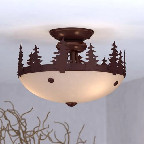 Best Sale 💯 Patriot Lighting® Yosemite Burnished Bronze 2 Light Semi-Flush Mount Ceiling Light 🥰 3 Best Sale 💯 Patriot Lighting® Yosemite Burnished Bronze 2 Light Semi-Flush Mount Ceiling Light 🥰