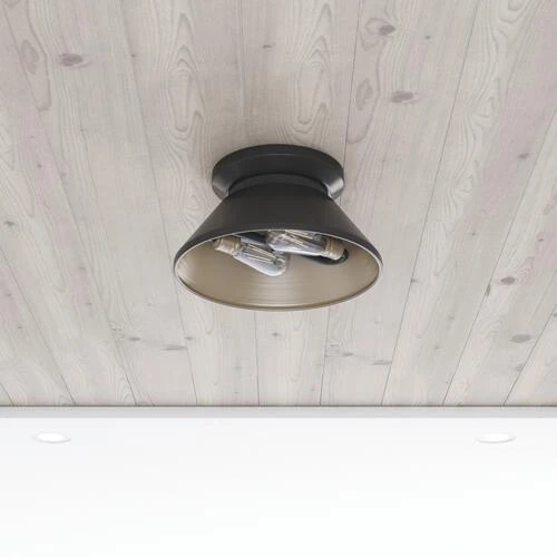 Best Sale 🔔 Patriot Lighting® Kenneth Black & Gold 2-Light Flush Mount Ceiling Light 🧨 4 Best Sale 🔔 Patriot Lighting® Kenneth Black & Gold 2-Light Flush Mount Ceiling Light 🧨 - Image 2