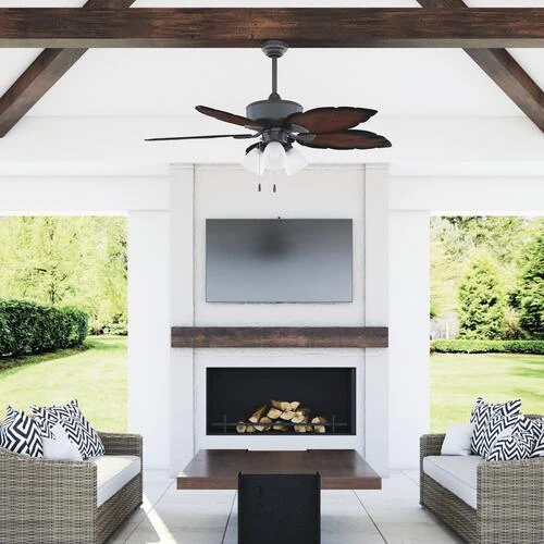 Outlet 🎁 Patriot Lighting™ Sonesta IV 52" Iron Indoor/Outdoor LED Ceiling Fan 🥰 4 Outlet 🎁 Patriot Lighting™ Sonesta IV 52" Iron Indoor/Outdoor LED Ceiling Fan 🥰 - Image 2