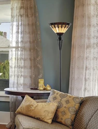 Flash Sale 🤩 Patriot Lighting® Denman Tiffany Style Torchiere Lamp 🔔 4 Flash Sale 🤩 Patriot Lighting® Denman Tiffany Style Torchiere Lamp 🔔 - Image 2