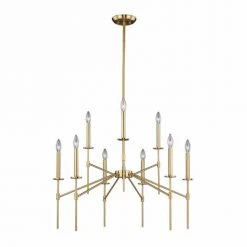 Flash Sale 🤩 Patriot Lighting® Kedzie Natural Brass 9 Light Chandelier 🎉