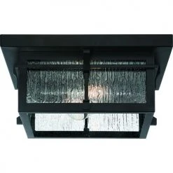Budget ⭐ Patriot Lighting® Wren Matte Black 2-Light Outdoor Flush Mount Ceiling Light 🔔 -Patriot Lighting Sales MND2523E 3