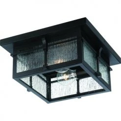 Budget ⭐ Patriot Lighting® Wren Matte Black 2-Light Outdoor Flush Mount Ceiling Light 🔔 -Patriot Lighting Sales MND2523E 4
