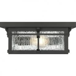 Budget ⭐ Patriot Lighting® Wren Matte Black 2-Light Outdoor Flush Mount Ceiling Light 🔔 -Patriot Lighting Sales MND2523E 5