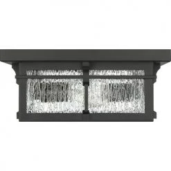 Budget ⭐ Patriot Lighting® Wren Matte Black 2-Light Outdoor Flush Mount Ceiling Light 🔔 -Patriot Lighting Sales MND2523E 6