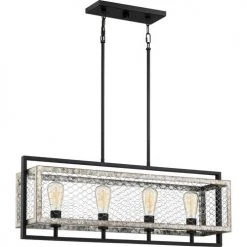 Buy ⌛ Patriot Lighting Elegant Home Patriot Lighting® Elegant Home Bastein Black 4 Light Island Light ✨