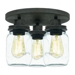 Top 10 ✨ Patriot Lighting® Wheland Matte Black 3-Light Semi-Flush Mount Ceiling Light 👍