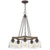 Best Sale ✔️ Patriot Lighting® Elegant Home Astaria 5-Light Matte Black & Faux Wood Chandelier 🔔 -Patriot Lighting Sales MND4326A