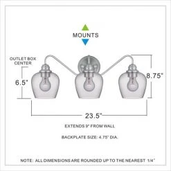 Best Pirce ⭐ Patriot Lighting® Shira Brushed Nickel 3-Light Vanity Light ⌛ 15 Best Pirce ⭐ Patriot Lighting® Shira Brushed Nickel 3-Light Vanity Light ⌛ -Patriot Lighting Sales MND4415C1 DIM