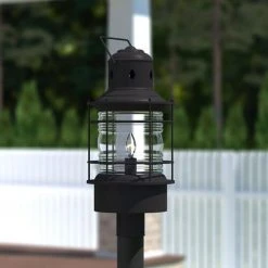 Best deal ⭐ Patriot Lighting® Hyannis Textured Black Outdoor Post Light ❤️ -Patriot Lighting Sales OP37005TB L2