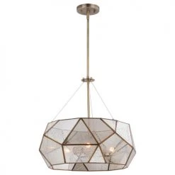 Cheap 😀 Patriot Lighting® Euclid Aged Brass 3 Light Pendant 🛒
