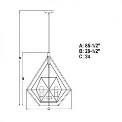 Hot Sale ✨ Patriot Lighting® Bartlett Oil Rubbed Bronze 4 Light Pendant 🔔 -Patriot Lighting Sales P0328 DWG