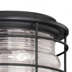 Budget 💯 Patriot Lighting® Hyannis Textured Black 2-Light Outdoor Flush Mount Light 🌟 -Patriot Lighting Sales T0167 1