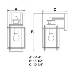 New 💯 Patriot Lighting® Dualux® Hyde Park Espresso Bronze Outdoor Wall Light ❤️ -Patriot Lighting Sales T0296 DWG