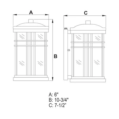 Hot Sale 🌟 Patriot Lighting® Wrightwood Vintage Black Outdoor Wall Light 👏 7 Hot Sale 🌟 Patriot Lighting® Wrightwood Vintage Black Outdoor Wall Light 👏 - Image 5