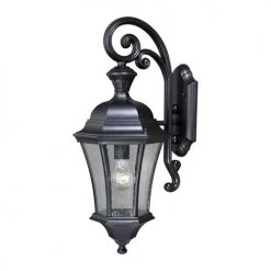 Buy 🔔 Patriot Lighting® Dualux® Aberdeen Shiny Black Outdoor Wall Light ✔️