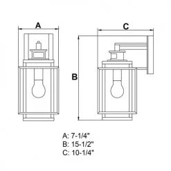Promo 🛒 Patriot Lighting® Dualux® Hyde Park Espresso Bronze Outdoor Wall Light 🎁 -Patriot Lighting Sales T0469 DWG