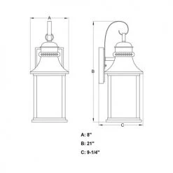 Outlet 😍 Patriot Lighting® Cambridge Oil-Rubbed Bronze Outdoor Wall Light 🌟 -Patriot Lighting Sales T0474 DWG