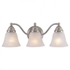 Promo ⌛ Patriot Lighting® Standford Brushed Nickel 3 Light Vanity Light 😀