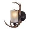 New ⌛ Patriot Lighting® Yoho Black Walnut 1 Light Antler Vanity Light 👍 -Patriot Lighting Sales W0032