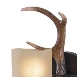 New ⌛ Patriot Lighting® Yoho Black Walnut 1 Light Antler Vanity Light 👍 -Patriot Lighting Sales W0032 3