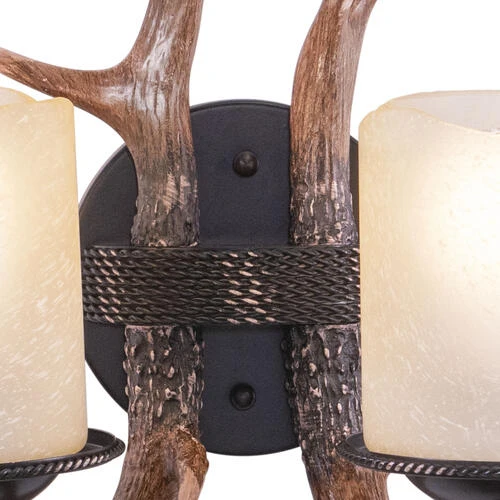 Best Sale 🤩 Patriot Lighting® Yoho Black Walnut 2 Light Antler Vanity Light ✔️ 4 Best Sale 🤩 Patriot Lighting® Yoho Black Walnut 2 Light Antler Vanity Light ✔️ - Image 2