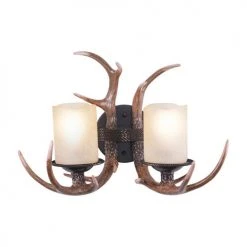 Best Sale 🤩 Patriot Lighting® Yoho Black Walnut 2 Light Antler Vanity Light ✔️