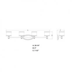 Hot Sale ⌛ Patriot Lighting® Carlisle Chrome 4 Light Vanity Light 👏 -Patriot Lighting Sales W0149 DWG
