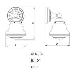 Brand new ⭐ Patriot Lighting® Huntley Oil Rubbed Bronze 1 Light Vanity Light ⌛ -Patriot Lighting Sales W0166 DWG