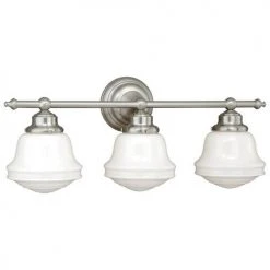 Best deal ✨ Patriot Lighting® Huntley Satin Nickel 3 Light Vanity Light 💯