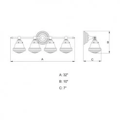 Best Pirce ✔️ Patriot Lighting® Huntley Oil Rubbed Bronze 4 Light Vanity Light 🎉 -Patriot Lighting Sales W0172 DWG