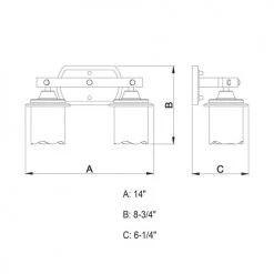 Budget 🎉 Patriot Lighting® Halifax Black Walnut 2 Light Vanity Light 🎉 -Patriot Lighting Sales W0182 DWG